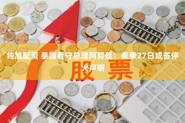 纯旭配资 泰国看守总理阿努廷：泰柬27日或签停火声明