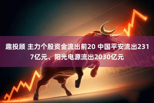 趣投顾 主力个股资金流出前20 中国平安流出2317亿元、阳光电源流出2030亿元